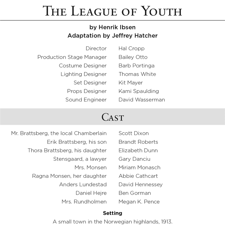The League of Youth - Cast and Crew