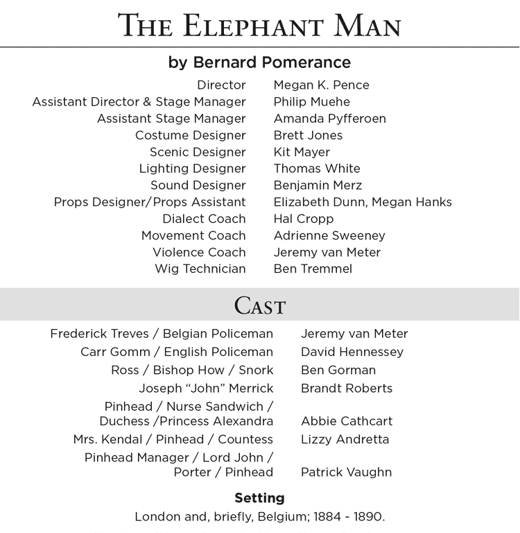 The Elephant Man - Cast and Crew