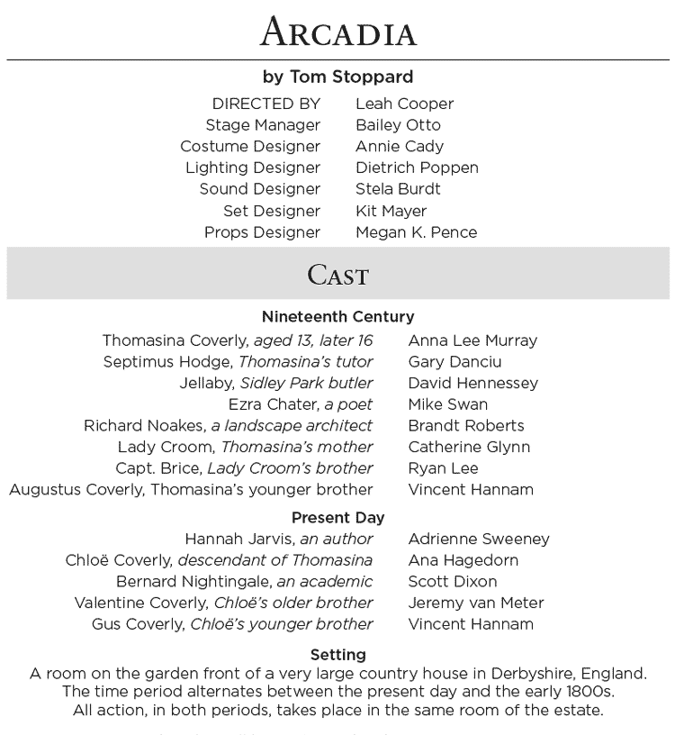 Arcadia, 2014 - Cast & Crew