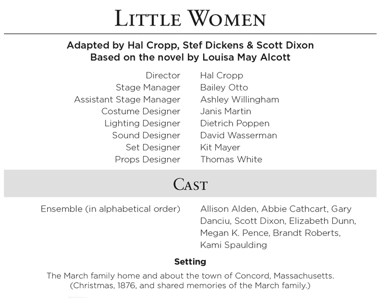 Little Women 2015 - Cast and Crew