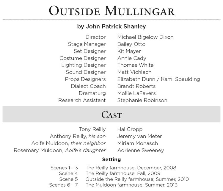 Outside Mullingar - Cast and Crew