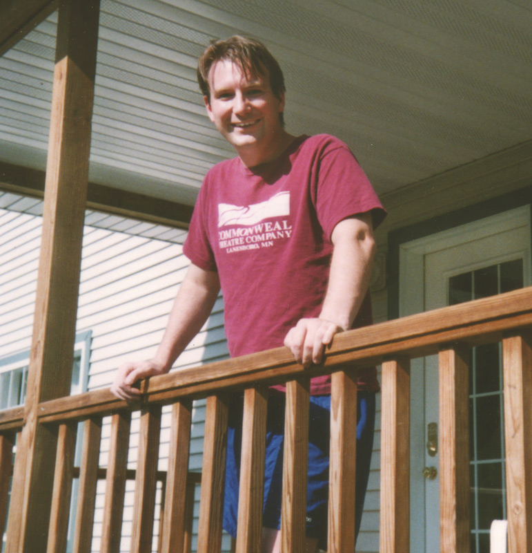 Scott on the porch of the artists' residence, 2001